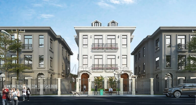 thiết kế biệt thự 3 tầng