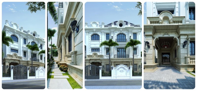 thiết kế biệt thự 3 tầng