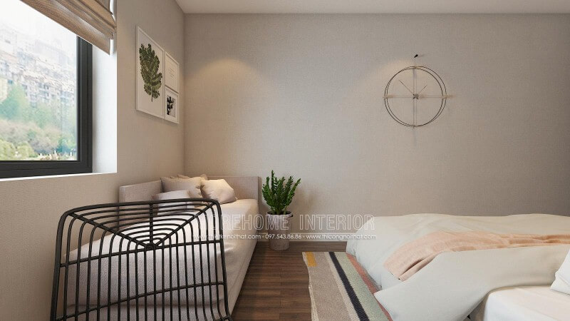 Ghế đôn sofa dài sáng màu thư giãn với thiết kế đơn giản nhưng êm ái sẽ là lựa chọn tuyệt vời cho phòng ngủ hiện đại. Thiết kế nội thất