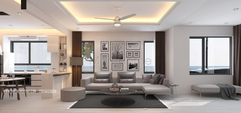 Phòng khách hiện đại, thông thoáng ý tưởng độc đáo cho không gian biệt thự, nhà phố. Thiết kế nội thất