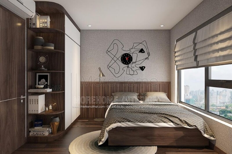 Trang trí cửa sổ lớn cho phòng ngủ hiện đại giúp tăng độ thông thoáng cho cả căn phòng. Thiết kế nội thất