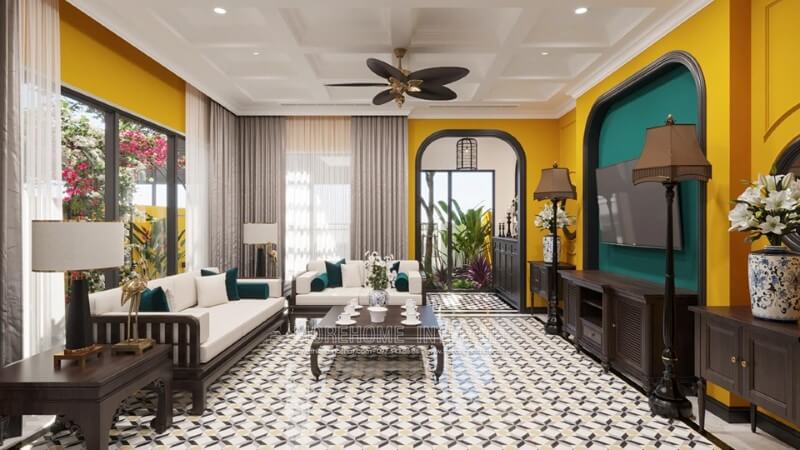 Nhà biệt thự này được KTS Morehome lấy cảm hứng thiết kế theo phong cách á đông truyền thống. Với thông điệp truyền tải đến là: Thiết kế nội thất