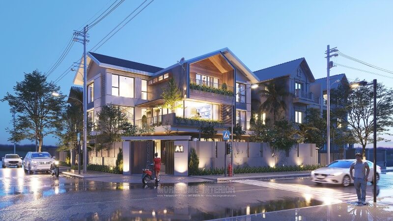 Mẫu thiết kế kiến trúc biệt thự đẹp đẹp và đẳng cấp được hoàn thiện bởi KTS Morehome thiết kế biệt thự