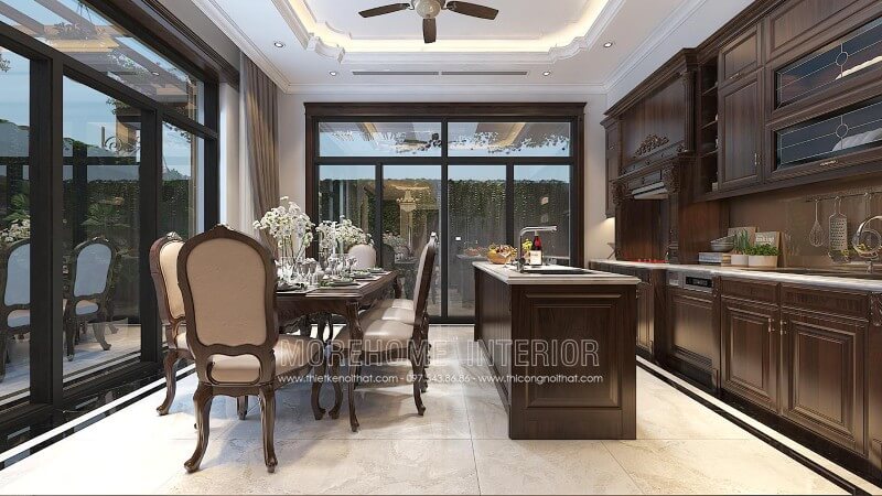 Gợi ý lựa chọn thiết kế nội thất tủ bếp kiểu dáng chữ i đẹp cho nhà biệt thự, chung cư cao cấp và sang trọng Thiết kế nội thất biệt thự